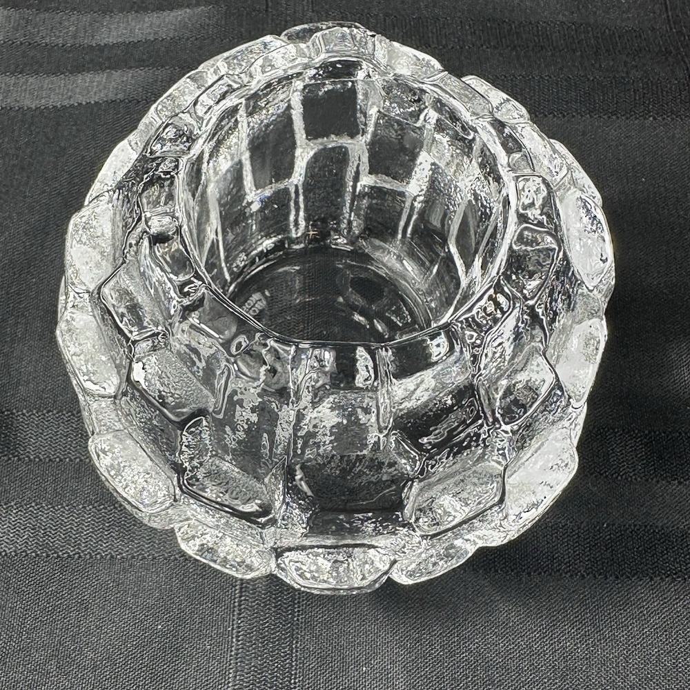 Kosta Boda Sweden Igloo Art Glass Votive Candle Holder Clear Signed Tealight - Picture 4 of 7